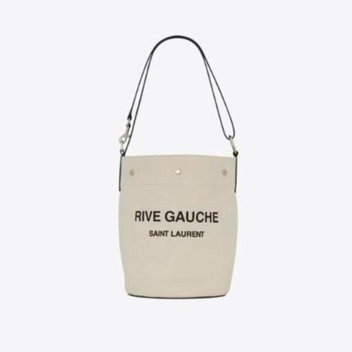 유럽직배송 입생로랑 SAINT LAURENT rive gauche bucket bag in linen 676624FAAAZ9024