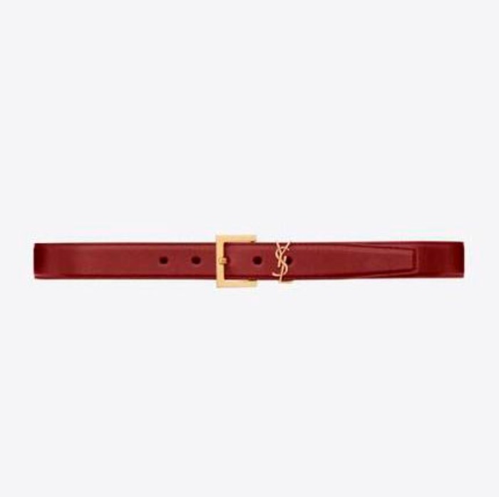 유럽직배송 입생로랑 SAINT LAURENT monogram belt with square buckle in lacquered leather 634437BOO0W6008