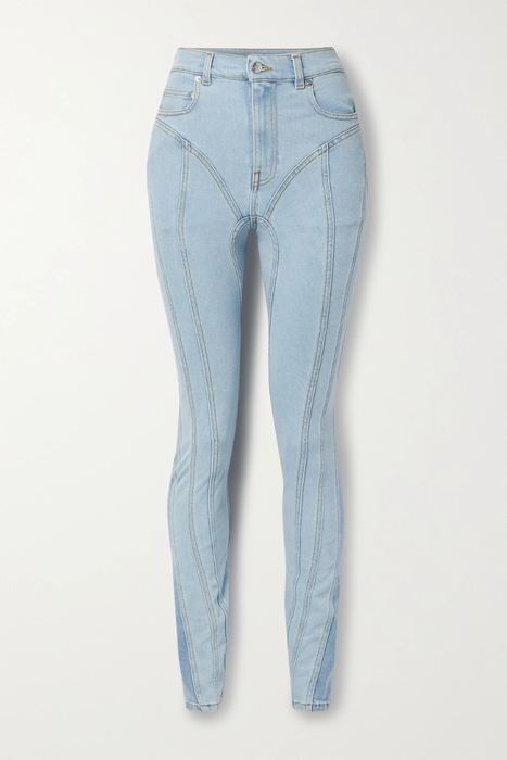 유럽직배송 뮈글러 MUGLER Two-tone high-rise slim-leg jeans 24772899113252495
