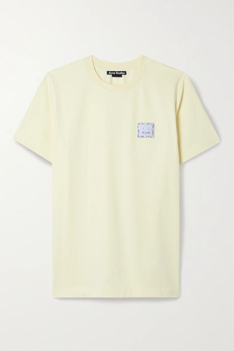 유럽직배송 아크네스튜디오 ACNE STUDIOS Appliquéd stretch-cotton jersey T-shirt 3589493616362651