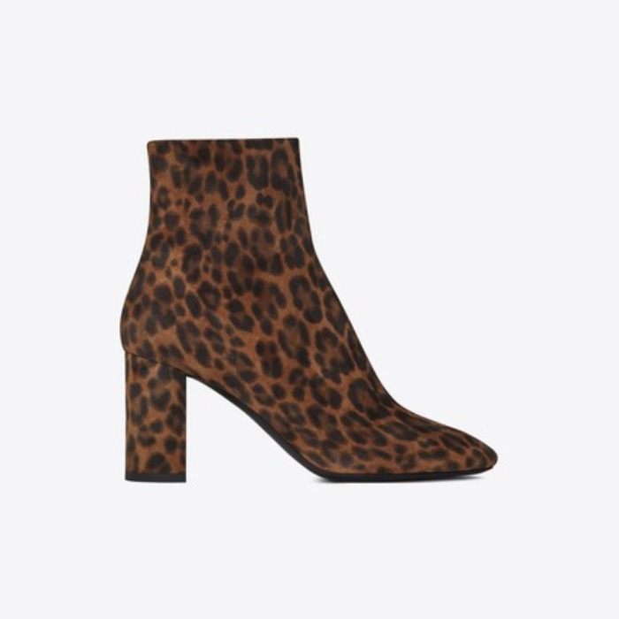 유럽직배송 입생로랑 SAINT LAURENT LOU ankle boots in suede with a leopard print  5865011FL002198