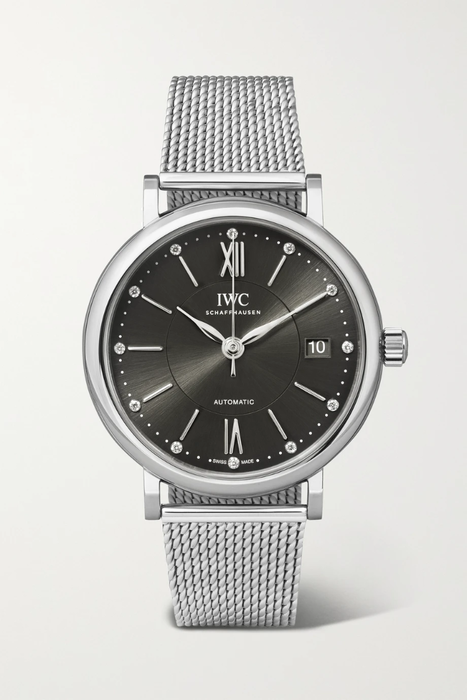 유럽직배송 IWC SCHAFFHAUSEN Portofino Automatic 37mm stainless steel and diamond watch 19971654707222541