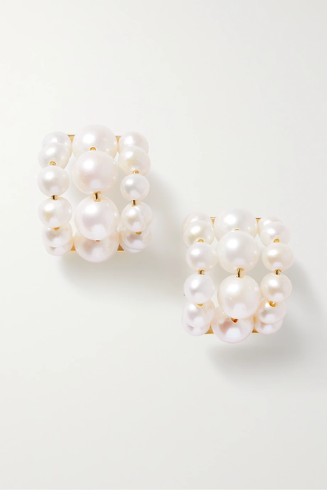 유럽직배송 컴플리티드워크 귀걸이 COMPLETEDWORKS Gold-plated pearl earrings 24062987016825586