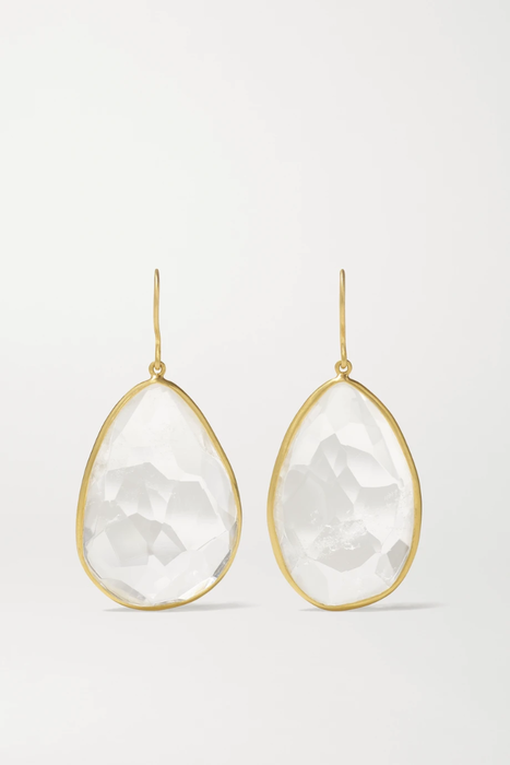유럽직배송 피파스몰 귀걸이 PIPPA SMALL 18-karat gold quartz earrings 46353151654666354