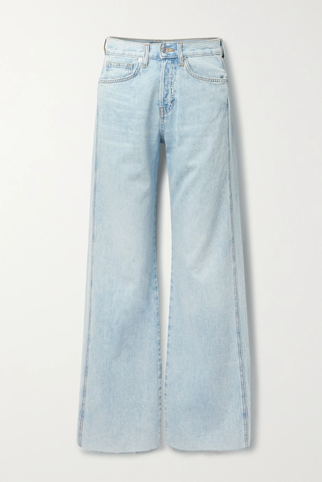 유럽직배송 베로니카비어드 VERONICA BEARD Taylor frayed high-rise wide-leg jeans 4394988609189252