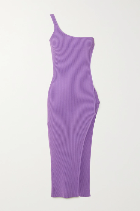 유럽직배송 데이비드코마 DAVID KOMA One-shoulder asymmetric ribbed stretch-knit dress 24665545640693257