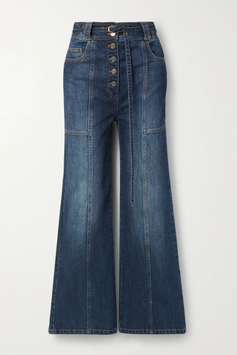 유럽직배송 울라존슨 청바지 ULLA JOHNSON Billie belted high-rise wide-leg jeans 24772899113137758
