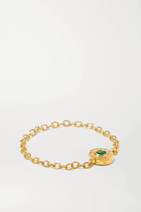 유럽직배송 옥타비아 엘리자베스 반지 OCTAVIA ELIZABETH + NET SUSTAIN Nesting Gem 18-karat gold emerald ring 13452677153320985