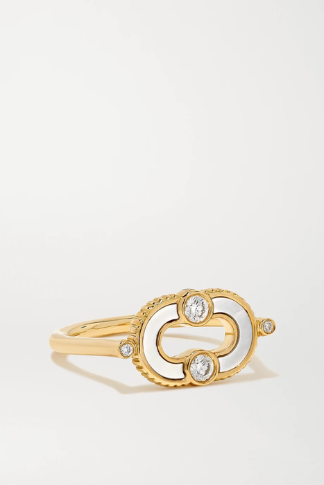 유럽직배송 빌티에 반지 VILTIER Magnetic 18-karat gold, lapis lazuli and diamond ring 23471478576507174