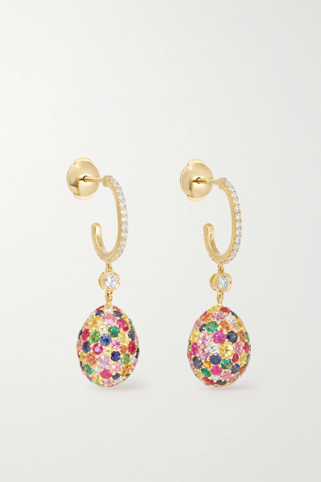 유럽직배송 FABERGÉ Emotion 18-karat gold multi-stone earrings 16114163150578522
