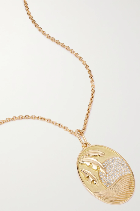 유럽직배송 YVONNE LÉON 18-karat gold diamond necklace 10163292708492972