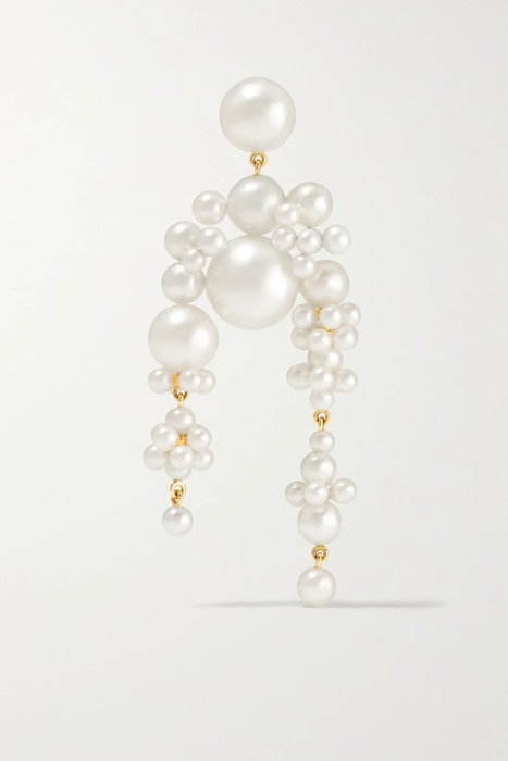 유럽직배송 소피빌리브라헤 싱글 귀걸이 SOPHIE BILLE BRAHE Fontaine de Perle 14-karat gold pearl single earring 24062987016588427