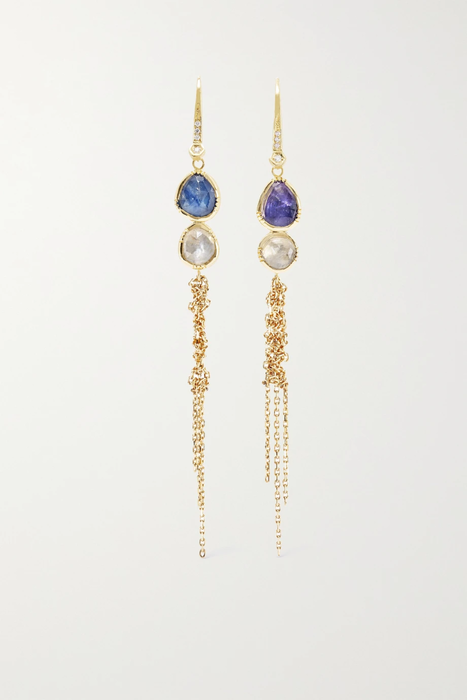 유럽직배송 BROOKE GREGSON Double Waterfall 18-karat gold, ruby and diamond earrings 22250442025821514