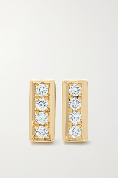 유럽직배송 일레아나마크리 귀걸이 ILEANA MAKRI Mini Bar 18-karat gold diamond earrings 560971904206022