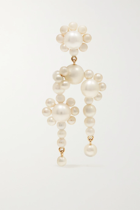 유럽직배송 SOPHIE BILLE BRAHE Fontaine de Perle 14-karat gold pearl single earring 24062987016588415