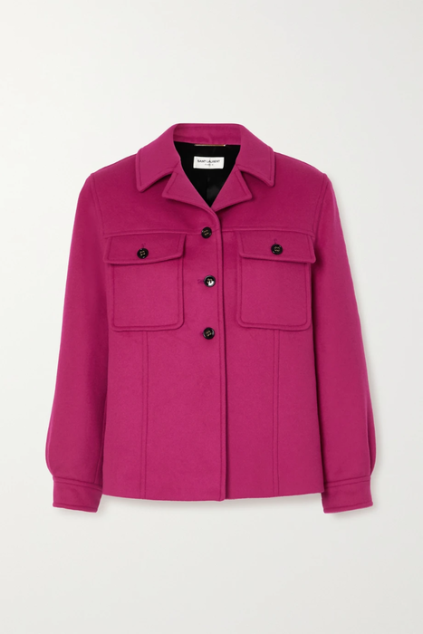 유럽직배송 생로랑 SAINT LAURENT Wool and cashmere-blend jacket 31432202865203085