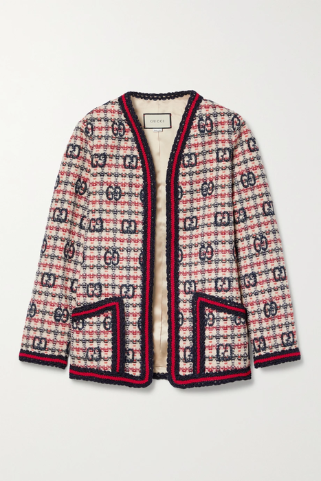 유럽직배송 구찌 자켓 GUCCI Checked wool-blend tweed jacket 29419655932636207