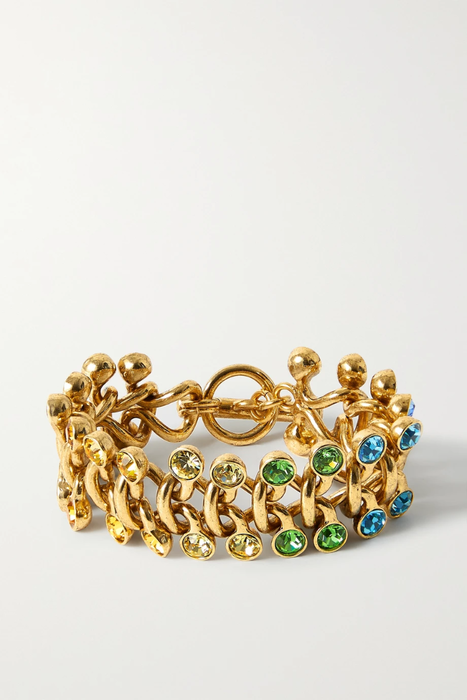 유럽직배송 오스카르데라렌타 OSCAR DE LA RENTA Gold-tone crystal bracelet 29419655932259443