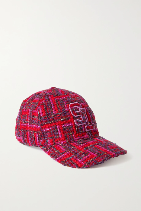 유럽직배송 생로랑 SAINT LAURENT Embroidered wool-blend tweed baseball cap 16114163151128709
