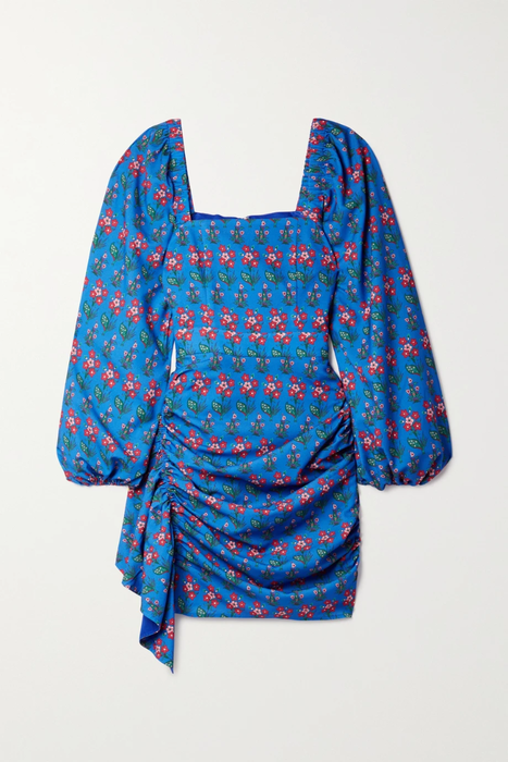유럽직배송 로드 미니원피스 RHODE Mina draped ruched floral-print recycled crepe mini dress 25185454456217435