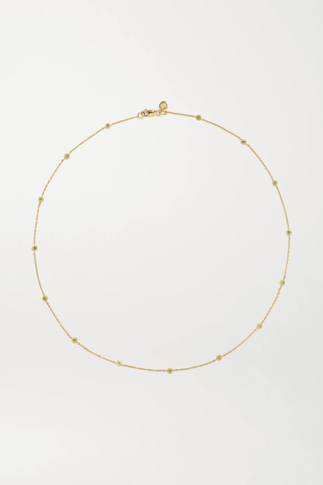 유럽직배송 옥타비아 엘리자베스 목걸이 OCTAVIA ELIZABETH + NET SUSTAIN Nesting Gem 18-karat recycled gold emerald necklace 17476499599567374