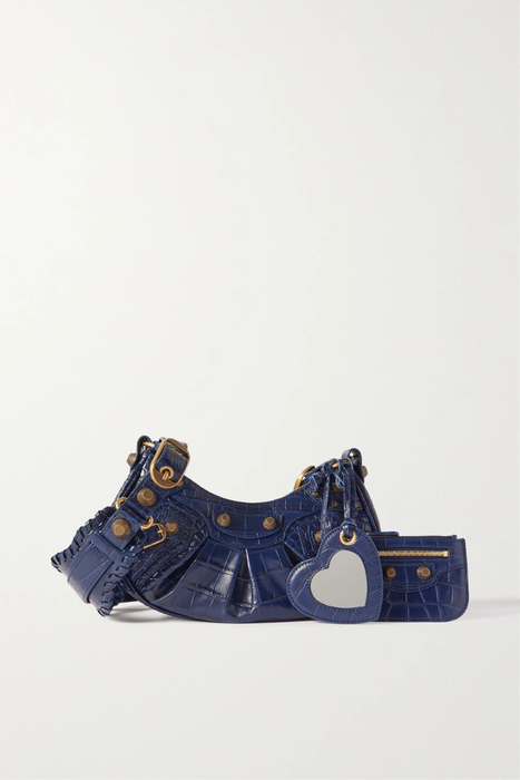 유럽직배송 발렌시아가 BALENCIAGA Le Cagole XS studded croc-effect leather shoulder bag 33258524072173113