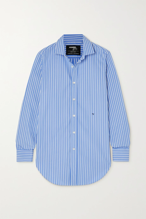 유럽직배송 HOMMEGIRLS Striped cotton-poplin shirt 9649229528822178