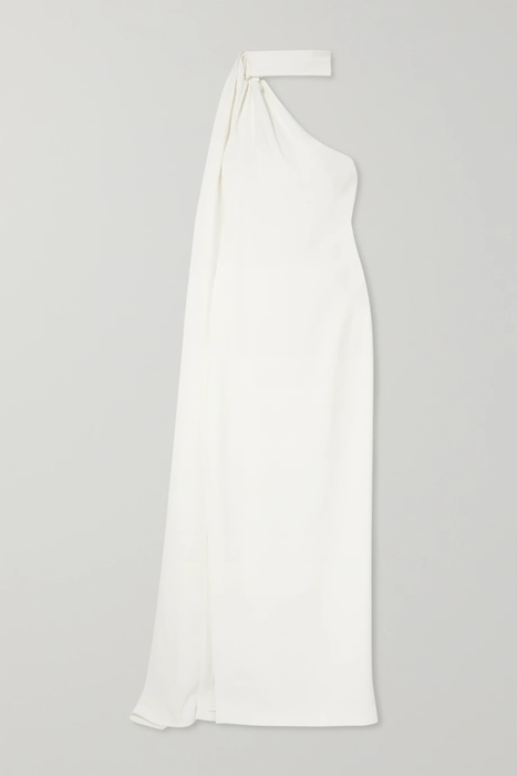 유럽직배송 브랜든맥스웰 BRANDON MAXWELL One-shoulder draped crepe gown 17957409490540673