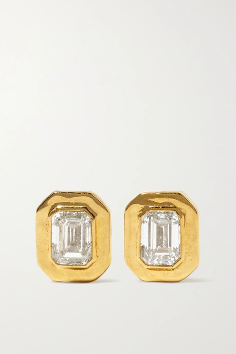 유럽직배송 옥타비아 엘리자베스 귀걸이 OCTAVIA ELIZABETH + NET SUSTAIN Nesting Gem 18-karat recycled gold diamond earrings 27086482322977301