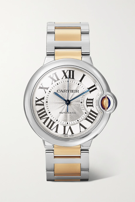 유럽직배송 까르띠에 CARTIER Ballon Bleu de Cartier Automatic 36.6mm 18-karat gold and stainless steel watch 32027475400124866
