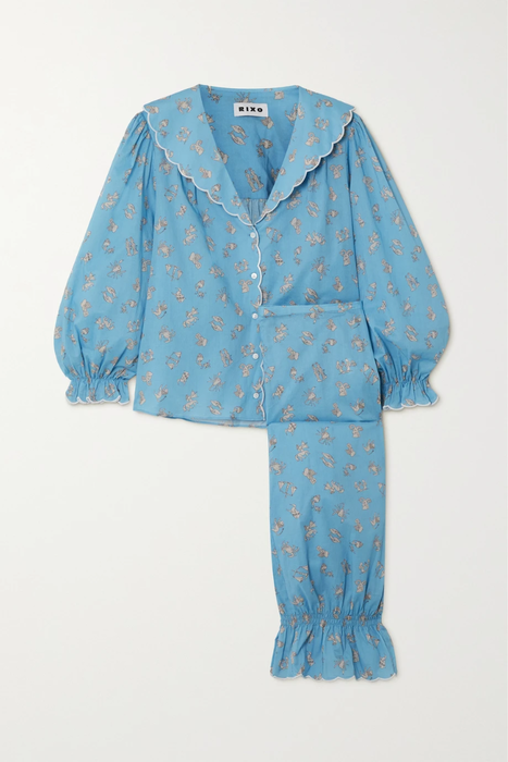 유럽직배송 릭소 RIXO Vera embroidered gingham cotton-poplin pajama set 24772899113305862