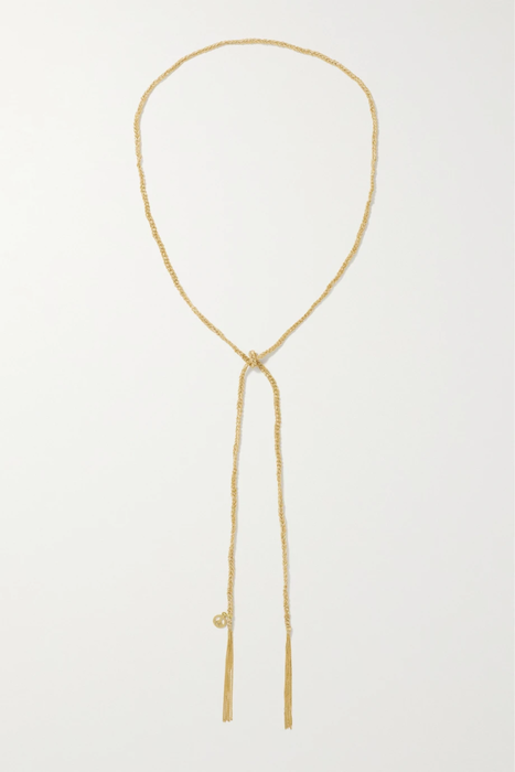 유럽직배송 캐롤리나부치 목걸이 CAROLINA BUCCI Peace Lucky 18-karat gold and silk necklace 22250442026096326