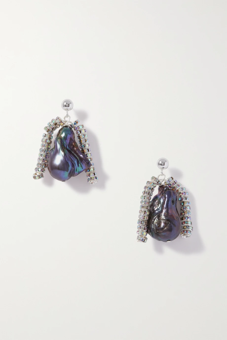 유럽직배송 PEARL OCTOPUSS.Y Silver-plated pearl and crystal earrings 16114163151002904