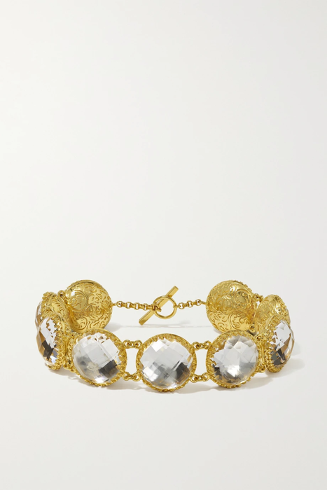 유럽직배송 LARKSPUR &amp; HAWK Olivia Button gold-dipped quartz bracelet 11452292645522172