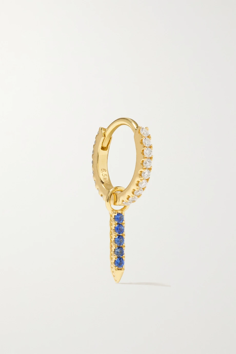 유럽직배송 마리아타쉬 싱글 귀걸이 MARIA TASH Eternity Bar 6.5mm 18-karat gold, diamond and sapphire single hoop earring 13452677150102216