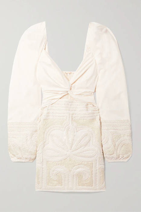유럽직배송 요한나오르티츠 JOHANNA ORTIZ Tropical Mantra cutout printed cotton-voile mini dress 25185454455568895