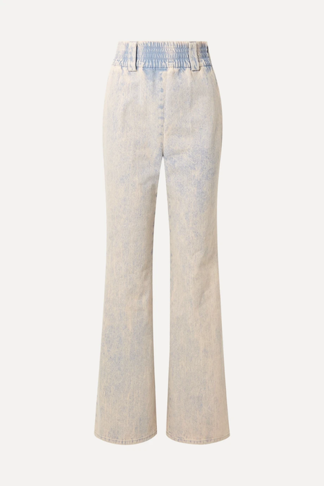유럽직배송 미우미우 MIU MIU High-rise wide-leg jeans 1890828705973459