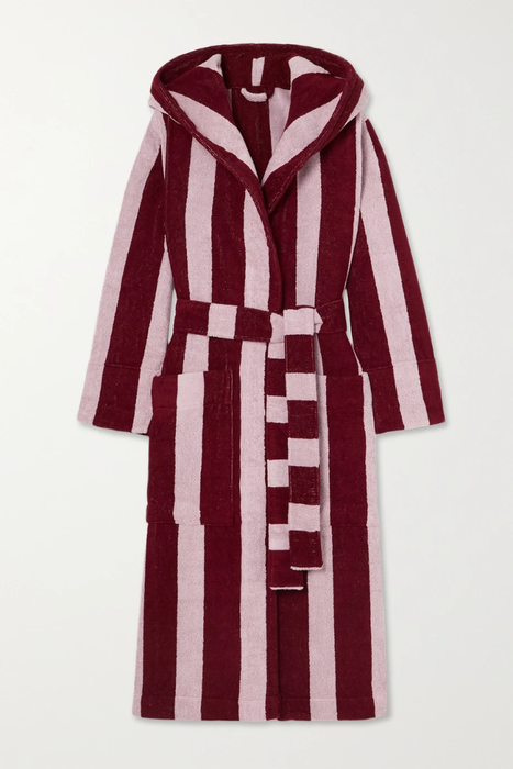 유럽직배송 테클라 로브 TEKLA Hooded belted striped organic cotton-terry robe 25185454455733325