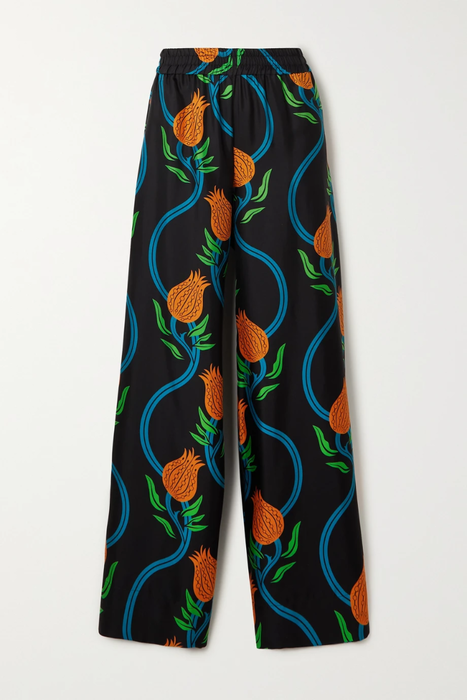 유럽직배송 라더블제이 팬츠 LA DOUBLEJ Printed silk-twill wide-leg pants 25185454455987929