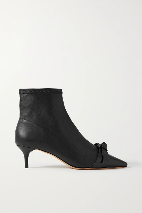 유럽직배송 알렉산더버만 앵클부츠 ALEXANDRE BIRMAN Clarita bow-embellished stretch-leather ankle boots 24665545640518394