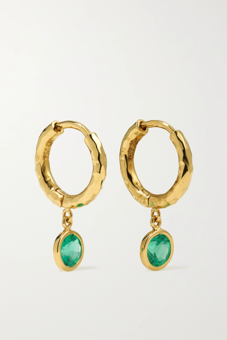 유럽직배송 옥타비아 엘리자베스 귀걸이 OCTAVIA ELIZABETH Charmed Micro Gabby 18-karat gold diamond hoop earrings 27086482322976409