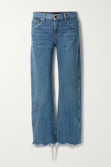유럽직배송 카이트 KHAITE Kerrie frayed mid-rise straight-leg jeans 25185454455739083