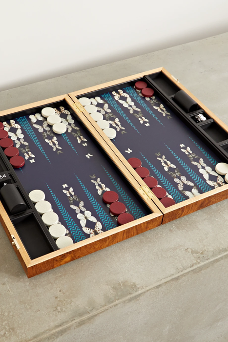 유럽직배송 ALEXANDRA LLEWELLYN Tulip Travel textured-leather backgammon set 17411127376568285