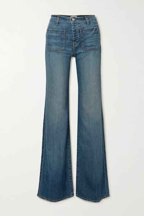 유럽직배송 닐리로탄 NILI LOTAN Florence distressed high-rise flared jeans 10163292707867886