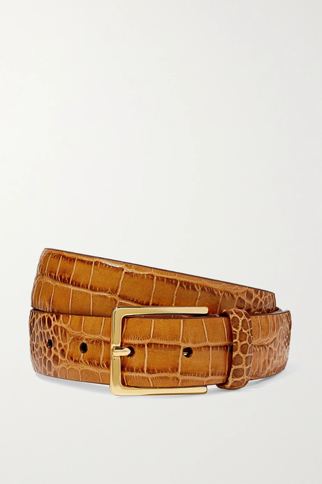 유럽직배송 앤더슨스 ANDERSON&#039;S Croc-effect leather belt 17957409490480414
