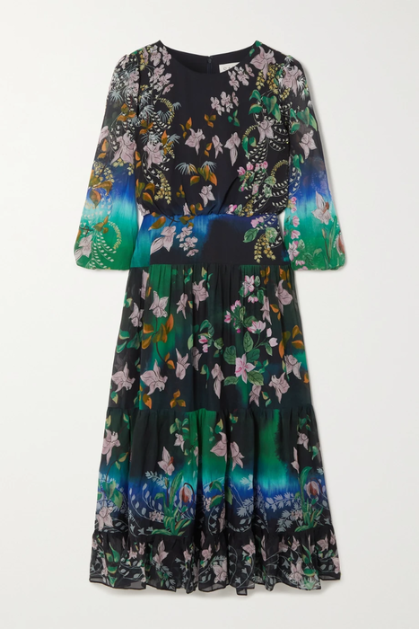유럽직배송 살로니 원피스 SALONI Isabel floral-print silk-georgette midi dress 25185454455879562