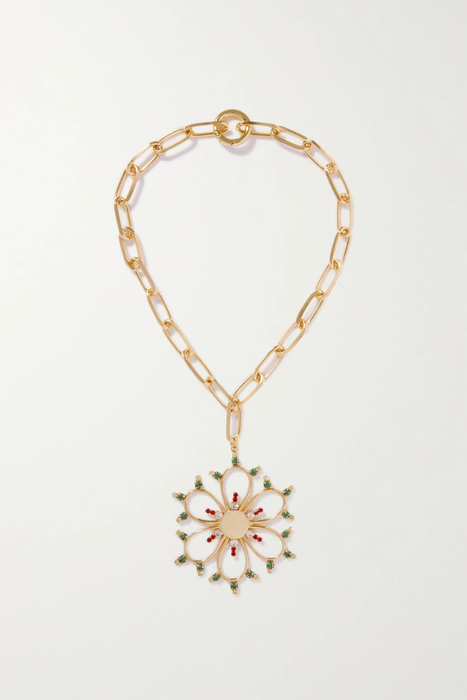 유럽직배송 로산티카 목걸이 ROSANTICA + Anna Dello Russo Luminaria gold-tone crystal necklace 24665545640552318