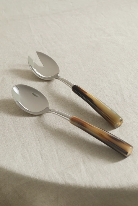 유럽직배송 브루넬로쿠치넬리 BRUNELLO CUCINELLI Set of two silver and horn serving spoons 29419655932738160