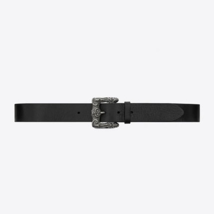 유럽직배송 입생로랑 SAINT LAURENT Celtique belt in black leather 5301670IH0D1000