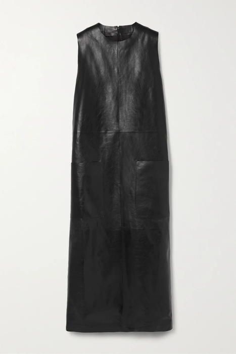 유럽직배송 더로우 THE ROW Worthy paneled leather midi dress 17266703523603860